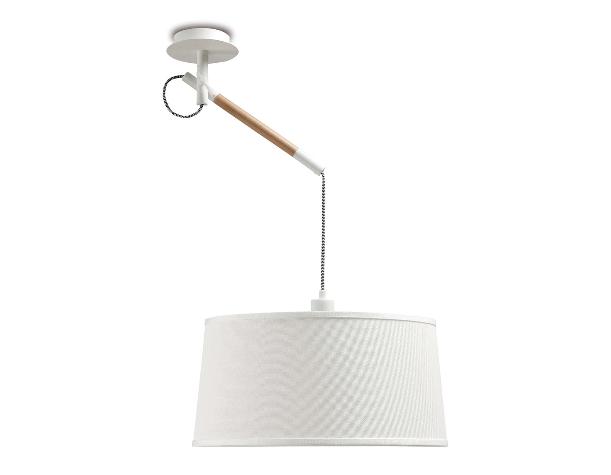 M4928  Nordica Matt White Pendant 1 Light